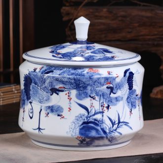 Jingdezhen ceramic seven bread pu 'er tea gift box packaging general tea caddy jar airtight storage tank