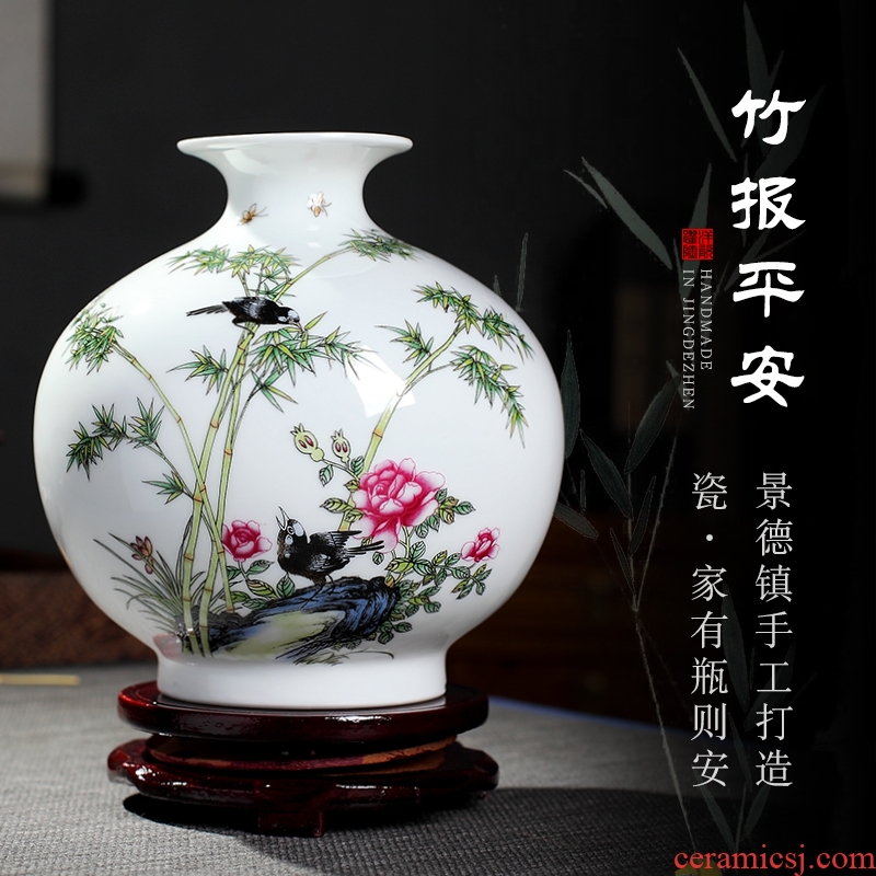 Creative vase furnishing articles sitting room flower arrangement of jingdezhen ceramics dried flowers white ins small wind home decoration arts and crafts