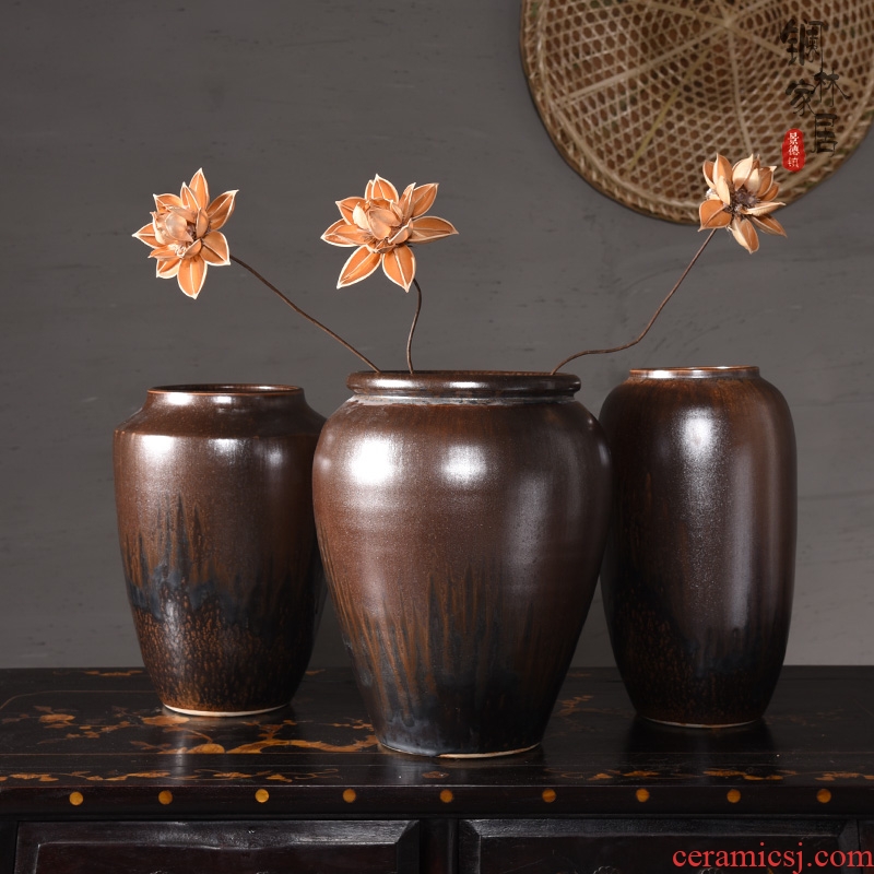 Mesa of jingdezhen ceramic vases, small POTS restoring ancient ways furnishing articles sitting room Chinese hydroponic flower arranging dried flowers planting flowers