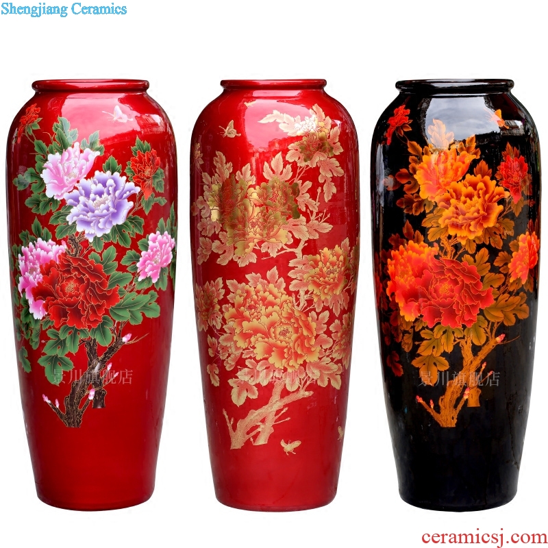 Jingdezhen ceramic crystal glaze sharply of large vase home sitting room place hotel accessories store hall