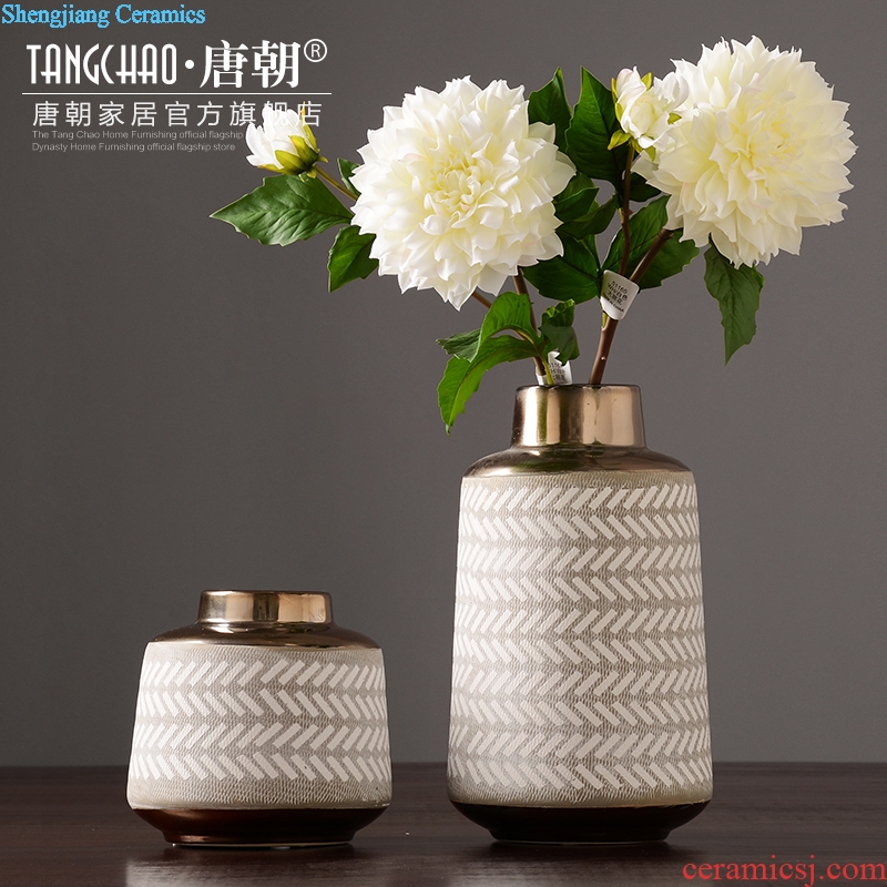 Tang dynasty household Nordic flower arranging ceramic vases, contemporary and contracted sitting room dried flowers restore ancient ways furnishing articles table decorations