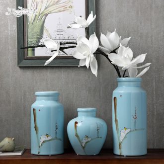 Jingdezhen ceramic vases, contemporary and contracted style of new Chinese style living room TV ark furnishing articles household flower adornment