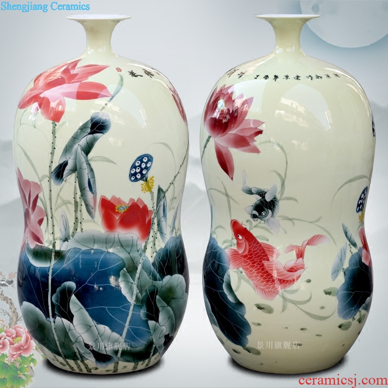 Jingdezhen ceramic vase hand-painted scent figure contemporary and contracted vase figure study of home sitting room hotel furnishing articles