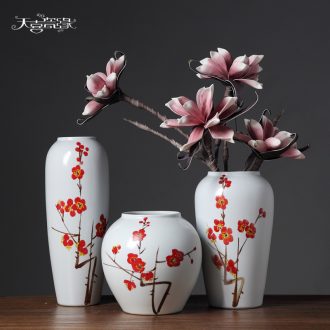 Jingdezhen contemporary and contracted ceramic vase furnishing articles creative living room TV cabinet table flower arranging, home decoration