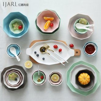 Ijarl million jia creative ceramic tableware boreal Europe style dishes married diamond dishes chopsticks housewarming gift