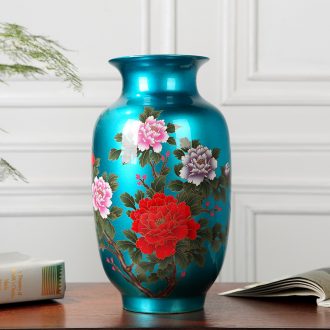Jingdezhen ceramics flower vase wine TV ark desk sitting room place crystal glaze decoration arts and crafts