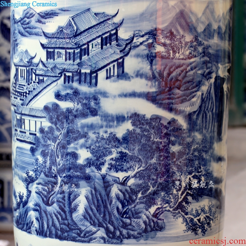Jingdezhen porcelain vase of large sitting room hotel decoration large ceramics hand-painted archaize home furnishing articles