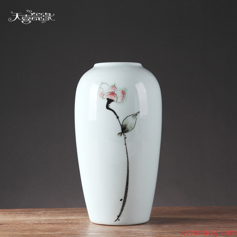 Jingdezhen contemporary and contracted home furnishing articles sitting room TV cabinet ceramic flower arranging adornment table hydroponic flowers