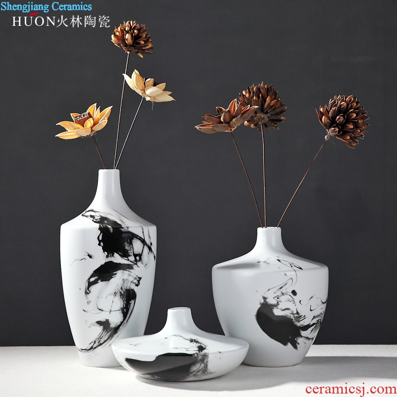 The modern new Chinese style Chinese wind hand-painted ink painting ceramic vase household act the role ofing is tasted furnishing articles of jingdezhen ceramic vase