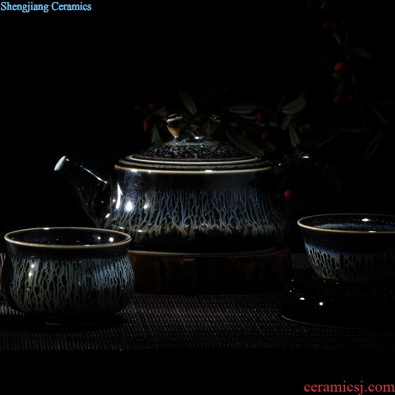 TaoXiChuan) tea filter creative personality temmoku kiln jingdezhen ceramics glaze tea strainer sky tea accessories