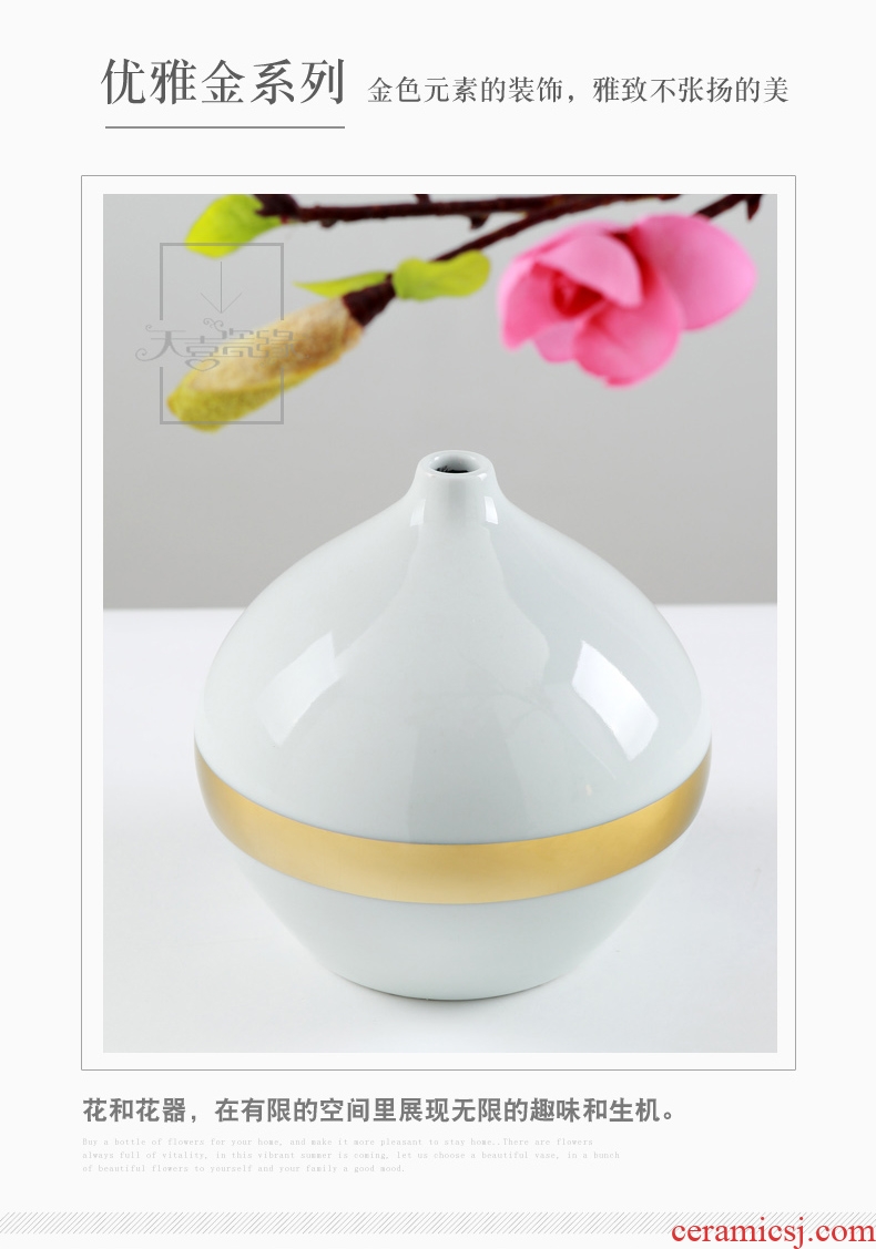 Creative Japanese zen ceramic vase modern Nordic home sitting room TV ark of flower arranging wine adornment furnishing articles