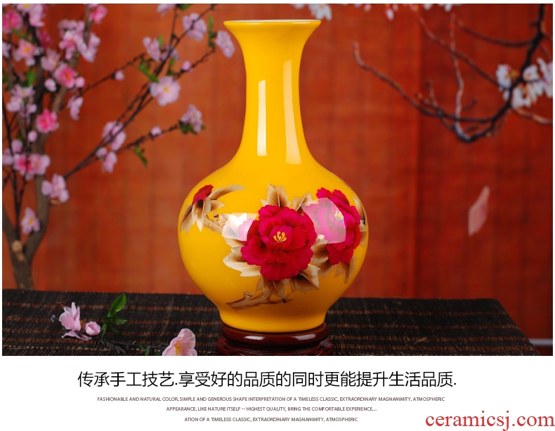 Jingdezhen ceramic vases, fashion household wine ark adornment handicraft sitting room ceramic furnishing articles furnishing articles straw vase