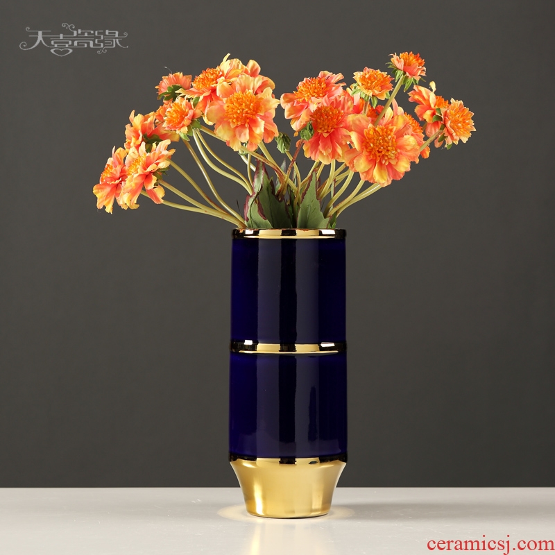 Postmodern contracted American ceramic vases, flower arranging is European sitting room creative personality home furnishing articles