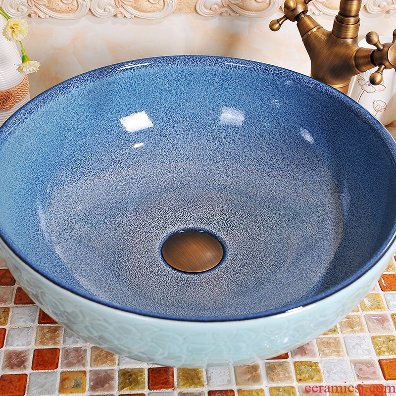 Ceramic art stage basin basin toilet lavabo, European Mediterranean basin basin contracted household