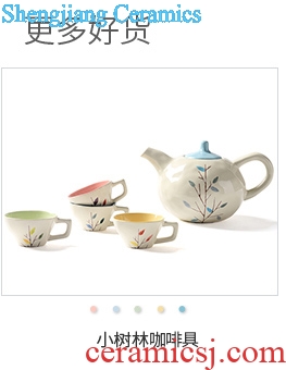 Million jia ou matte ceramic coffee cups and saucers suit contracted milk cans of coffee in the afternoon tea teapot Ceylon island