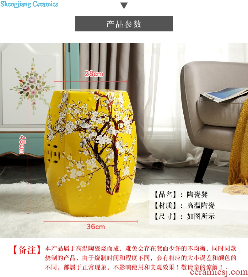 New Chinese rural study classical bedroom home dress sits stool sitting room flowers pottery drum stool pavilions, dry stool