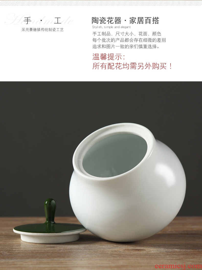 Contemporary and contracted creative home decoration ceramic decoration in the sitting room porch tea table candy tea storage tank furnishing articles