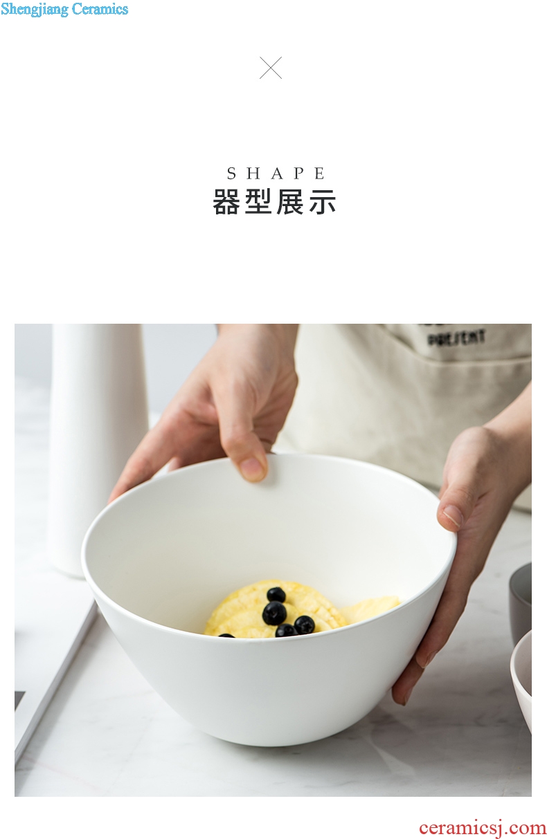 Million jia household northern wind ceramic bowl individual creative personality rainbow noodle bowl bowl rainbow noodle bowl large bubble cereal bowl