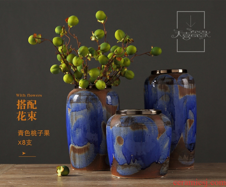 Jingdezhen creative European ceramic vases, contemporary and contracted sitting room flower arranging, American home decoration arts and crafts