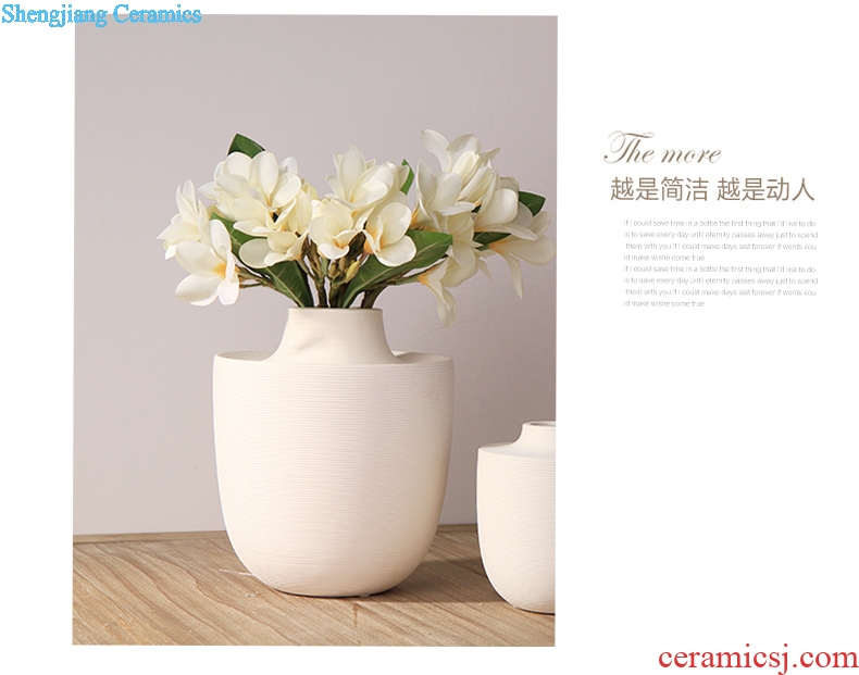 The tang dynasty white ceramic flower vases furnishing articles contemporary and contracted fashion household soft adornment sitting room office