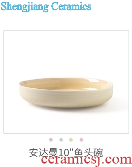 Ijarl million fine ceramic big soup bowl rainbow noodle bowl of fruit salad bowl bowl dessert bowl household utensils coast of Norway