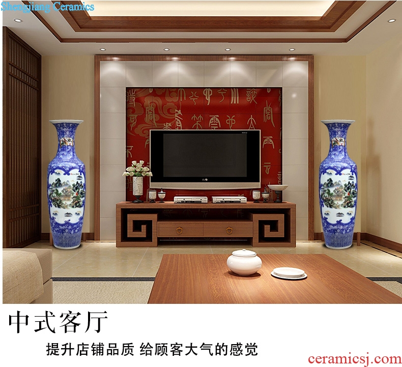 Jingdezhen ceramics jiangshan jiao more pastel sitting room of large vase household furnishing articles of modern Chinese arts and crafts
