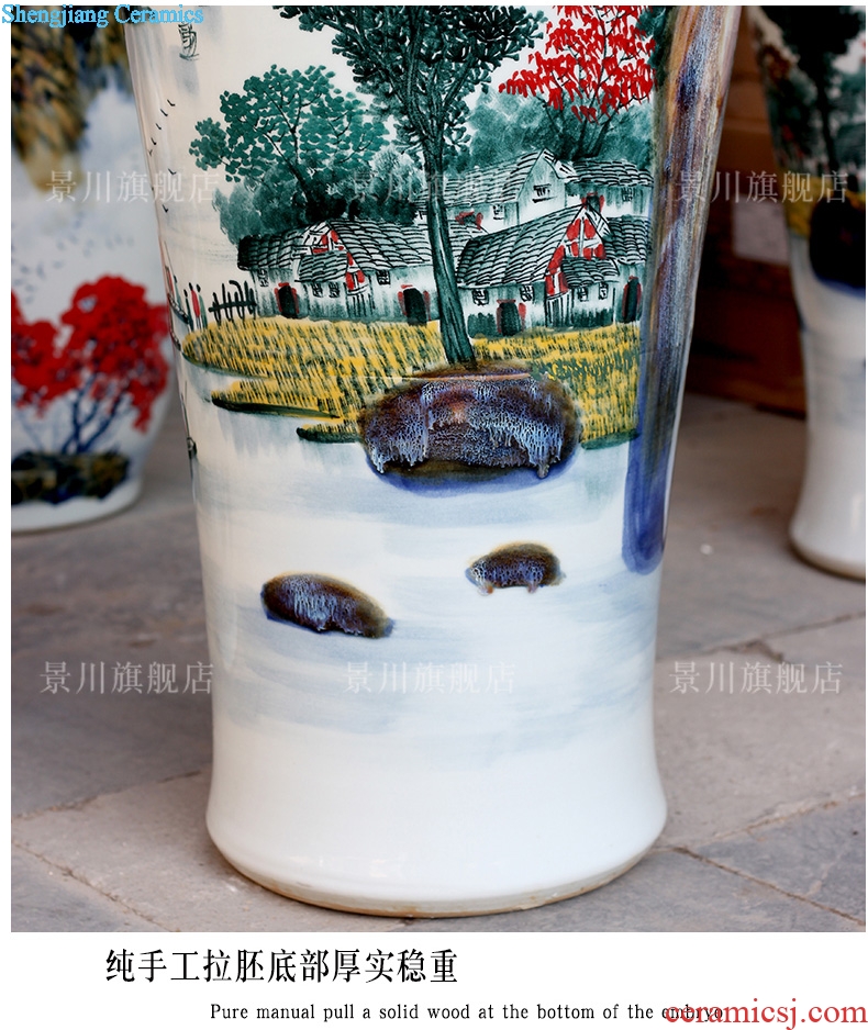 Jingdezhen ceramic bottle handicraft furnishing articles hand-painted scenery south xiuse of large vase decoration opening gifts