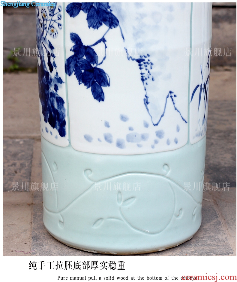 Jingdezhen ceramics quiver chrysanthemum patterns of large vases, modern decoration home sitting room hotel furnishing articles