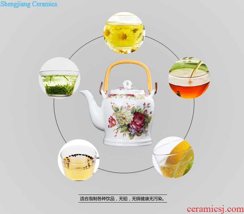 Jingdezhen ceramic teapot large girder pot teapot large-capacity cold filter single pot of cold water kettle CiHu