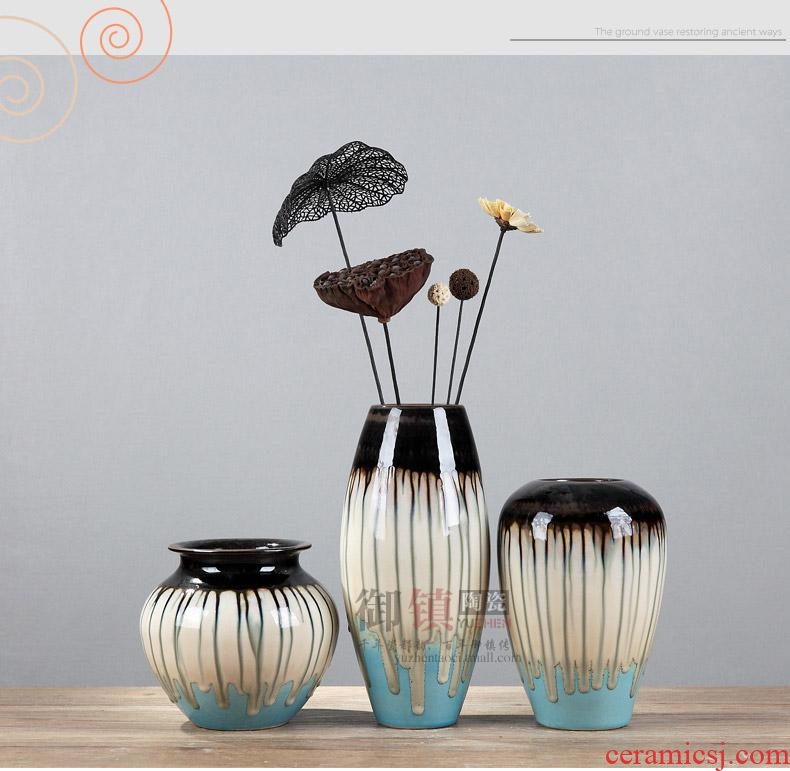 Jingdezhen household act the role ofing is tasted furnishing articles sitting room porch ark vase desktop flower arranging creative ceramics handicraft ornament