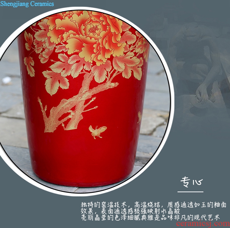 Jingdezhen ceramic crystal glaze sharply of large vase home sitting room place hotel accessories store hall