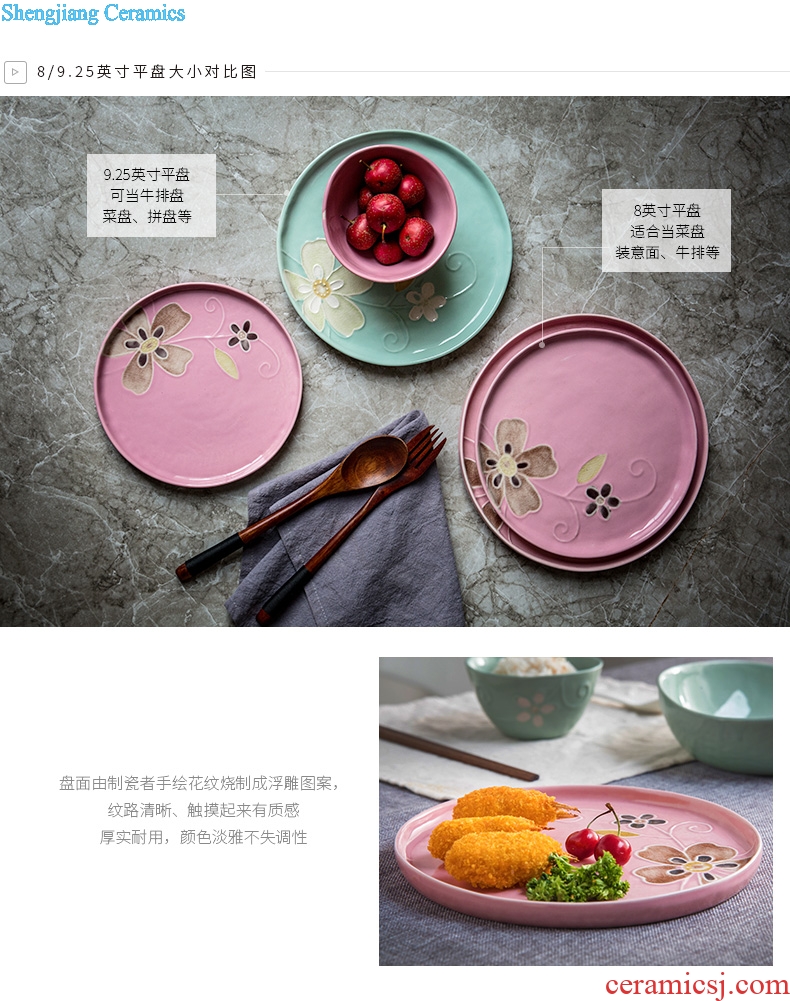Ceramic plates creative Japanese dishes household personality clearance dish dish dish cheap cold dish restaurants