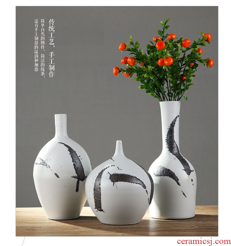 Royal town office sitting room is contracted creative decoration crafts are the modern home decoration ceramic flower vases