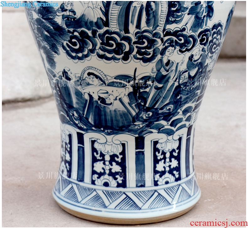Extra large general jar of jingdezhen porcelain pottery imitation of classic blue and white porcelain the fairy sitting room party furnishing articles temple