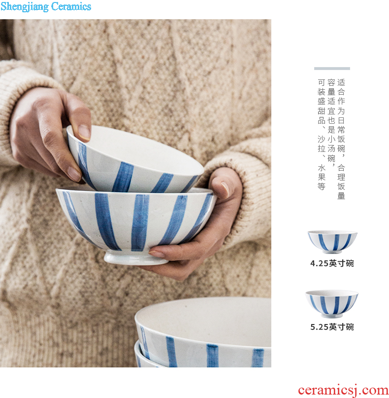 Ijarl million jia household creative Japanese students ceramic bowl fresh eat bowl millet porridge soup bowl Karen