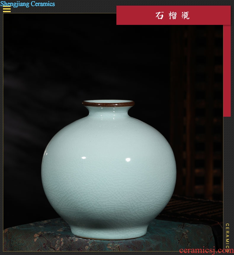 Jingdezhen ceramics kiln crack antique flower vase household adornment handicraft decoration furnishing articles sitting room