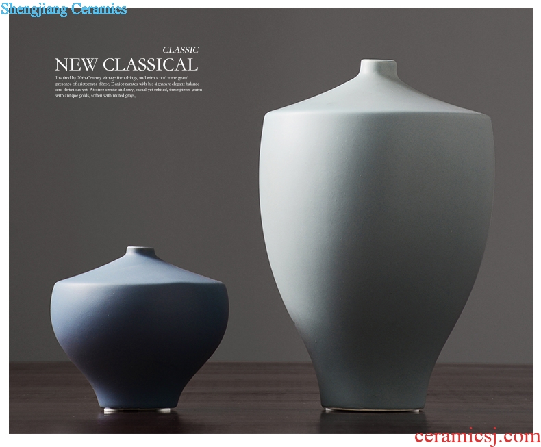 Tang dynasty, modern Chinese style household American ceramic vases, furnishing articles Nordic table dry flower arranging flowers sitting room adornment
