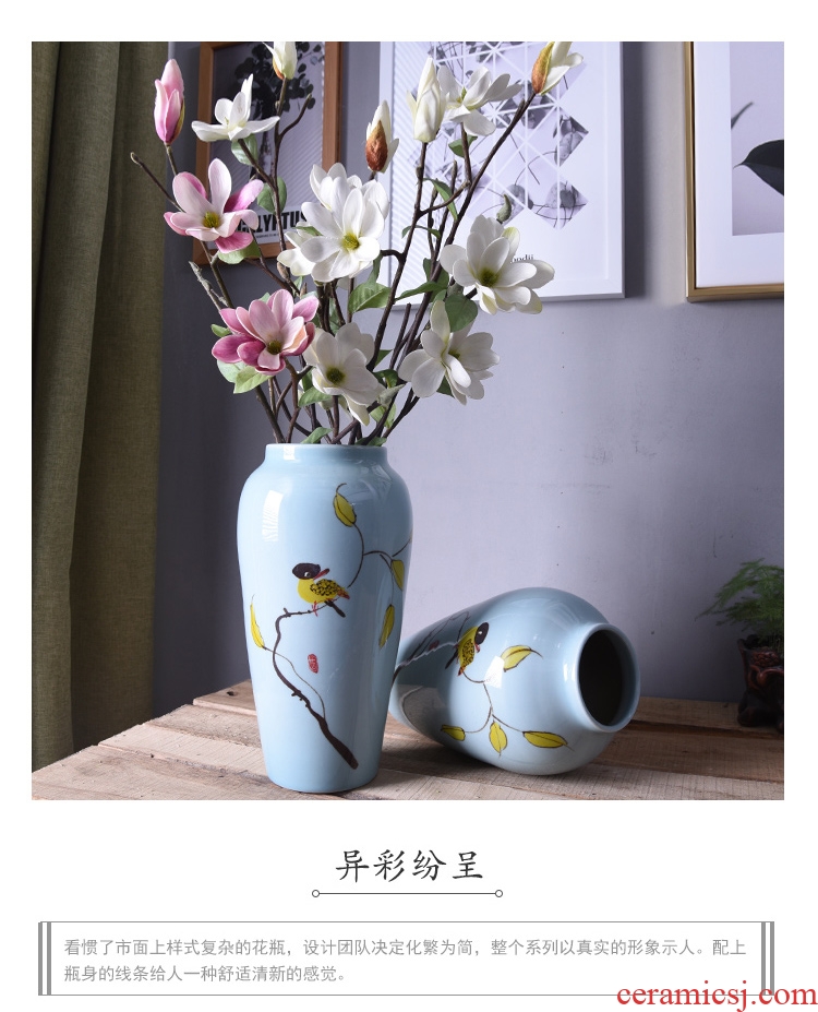 New Chinese vase hand-painted ceramic flower adornment mesa sitting room tea table table, TV ark place jingdezhen