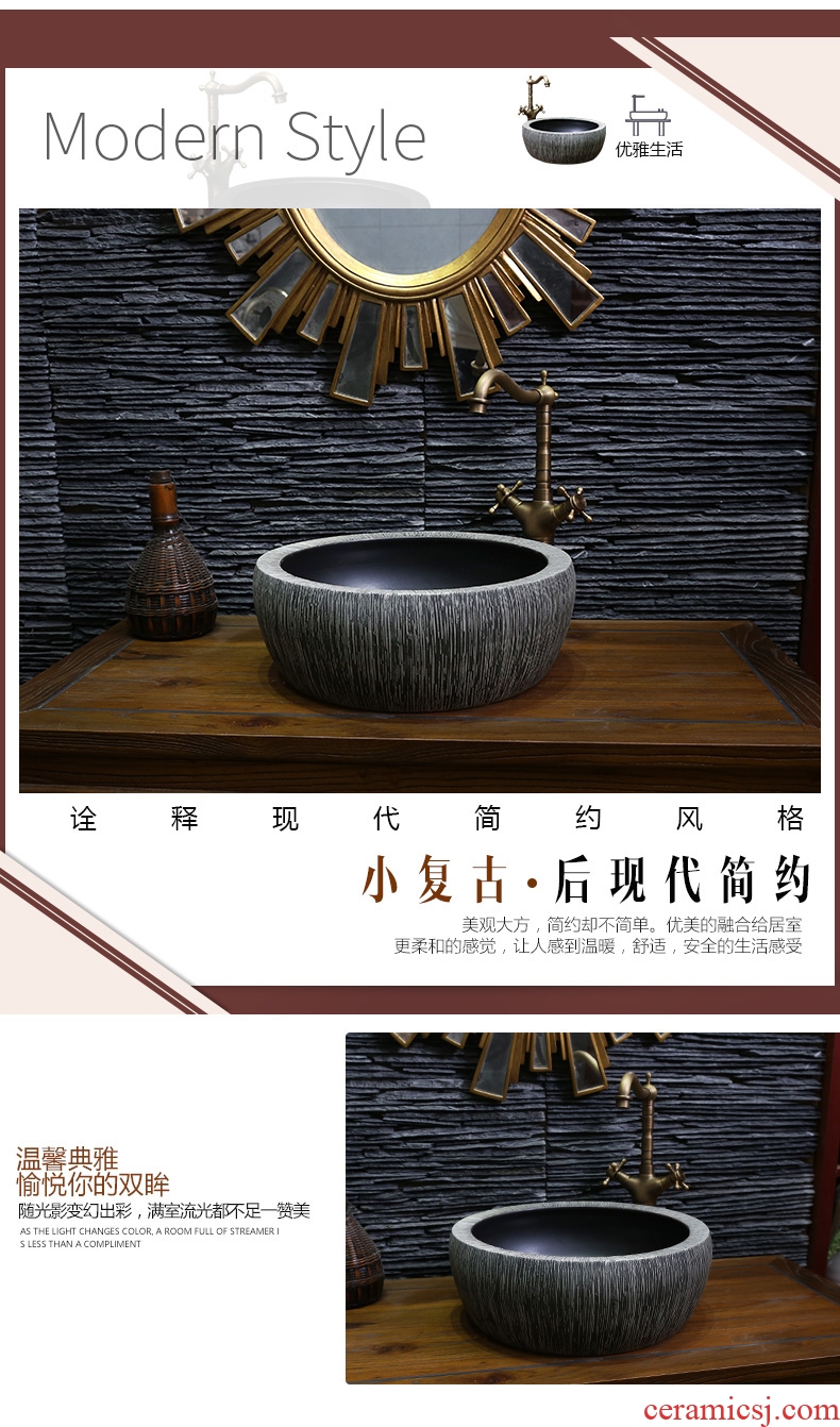 JingYan art on the sink basin ceramic basin is antique Chinese style restoring ancient ways basin hand drawing on 563