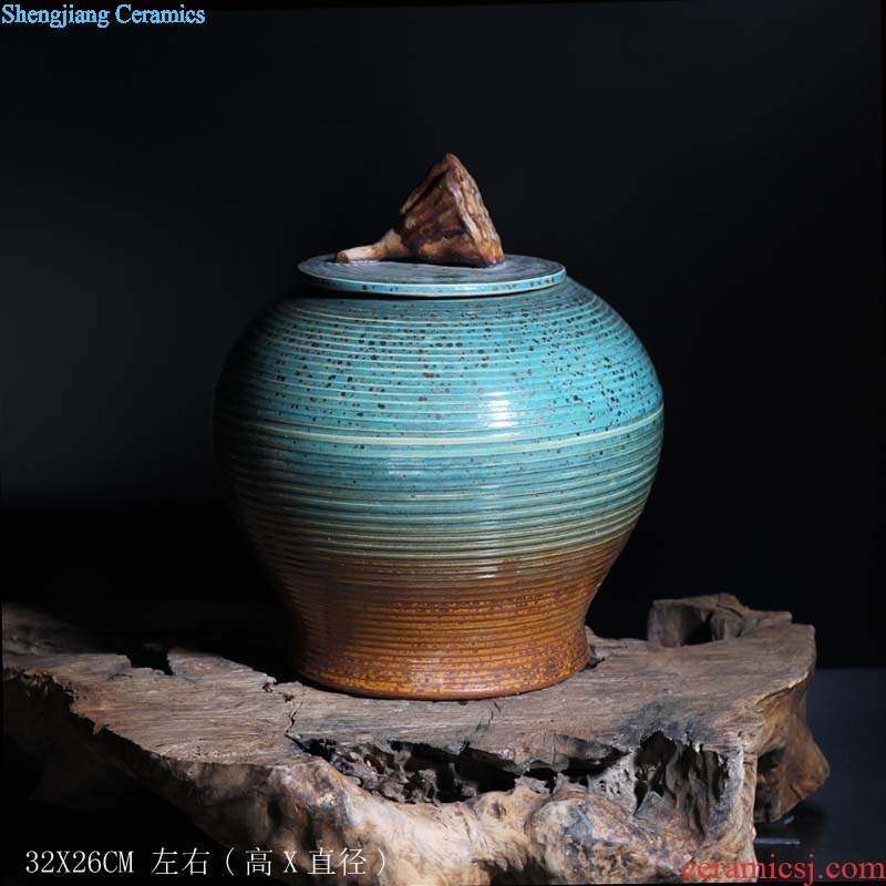 Jingdezhen porcelain art display personality avant-garde porcelain rice pot meter can display elegant porcelain jar