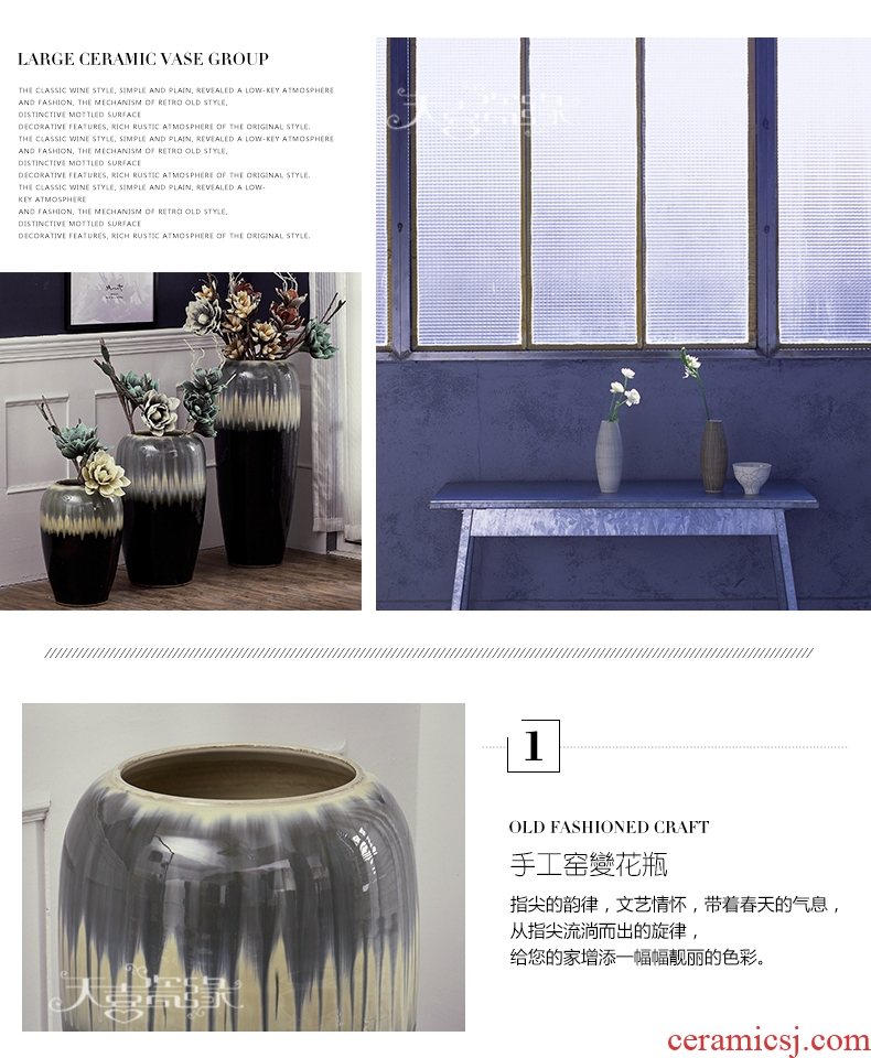 Jingdezhen ceramic vase of large modern european-style villa hotel TV sitting room ark porch decorate furnishing articles