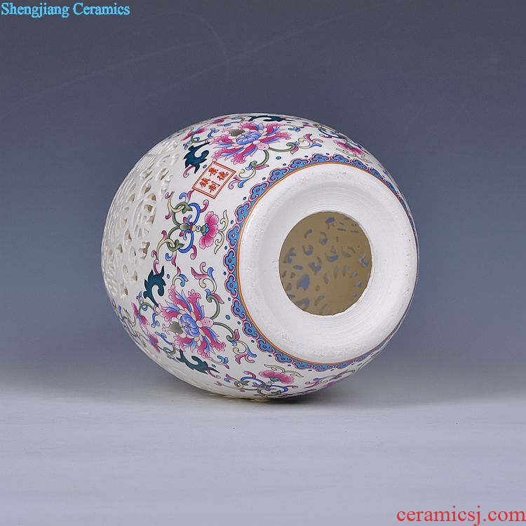 Jingdezhen ceramics hollow-out furnishing articles modern household adornment ivory porcelain enamel porcelain arts and crafts