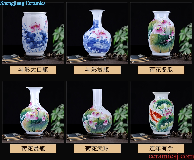 Scenery famous masterpieces, jingdezhen ceramic vase vase hand-painted vase vases, arts and crafts porcelain vase