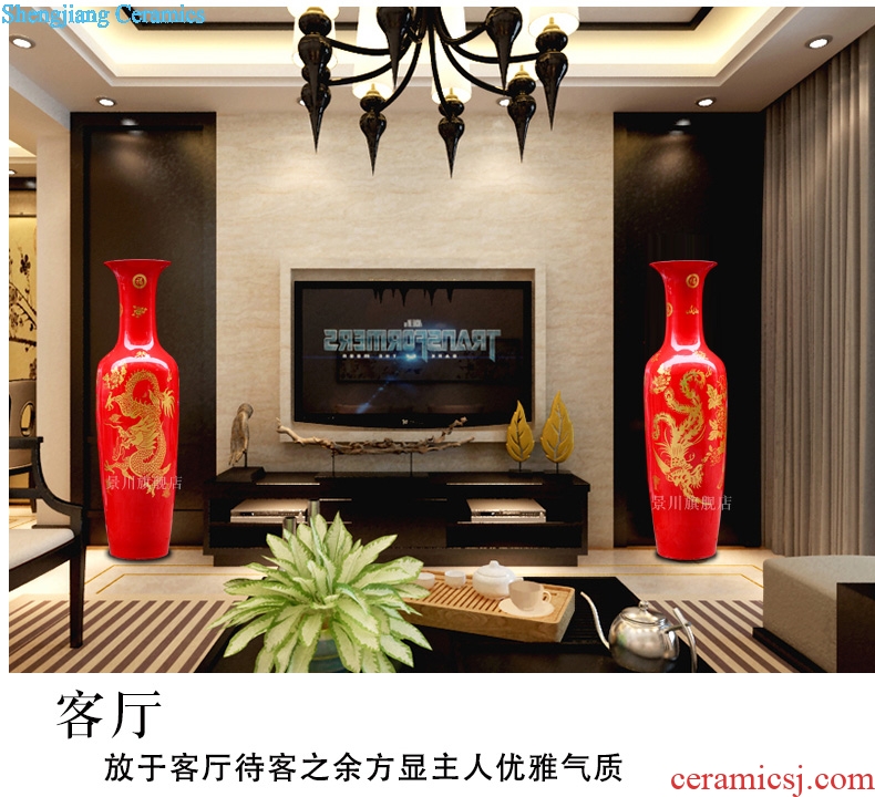 Jingdezhen ceramics in extremely good fortune figure of large vases, flower arrangement ornaments home sitting room the hotel Chinese style furnishing articles