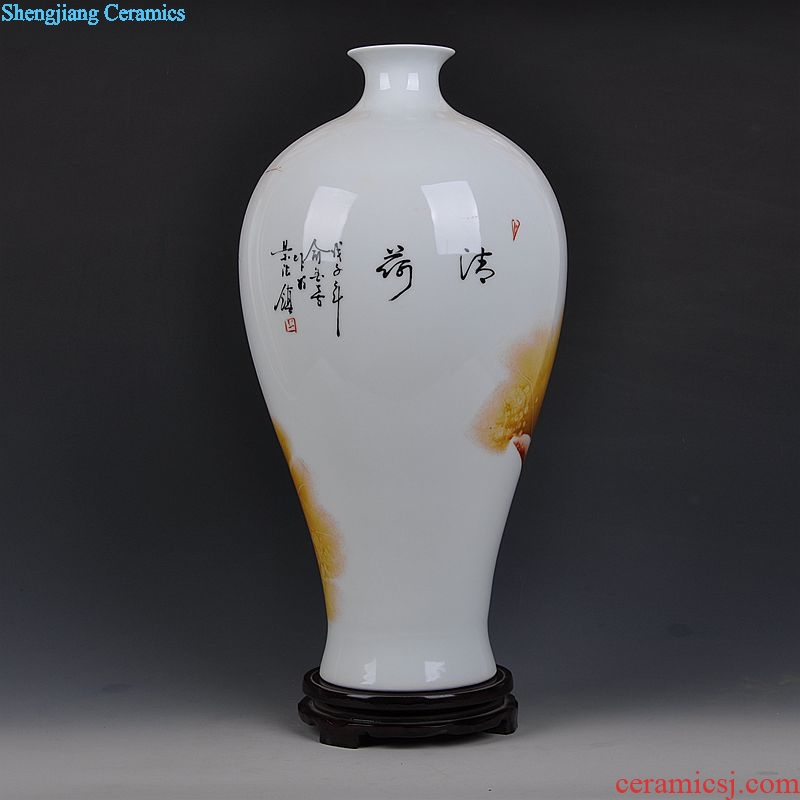 Celebrity famous jingdezhen ceramics powder enamel porcelain vase hand-painted home sitting room adornment handicraft furnishing articles