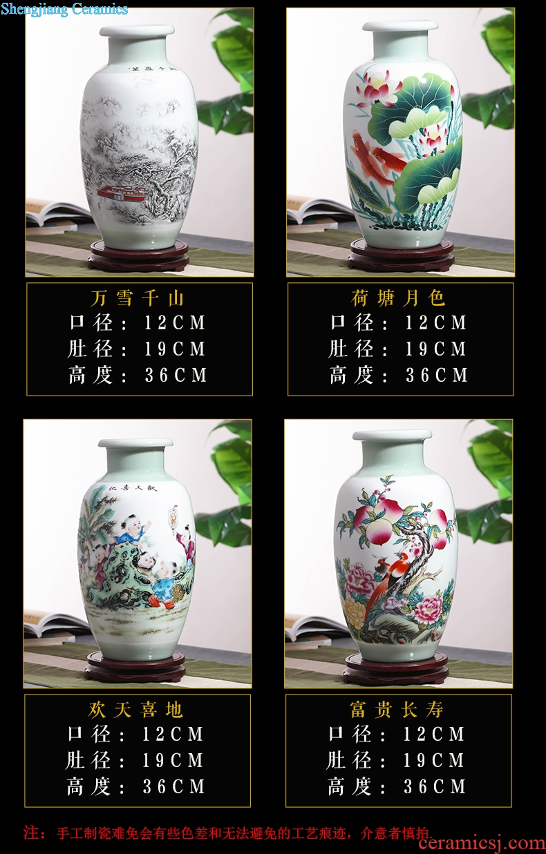 Porcelain of jingdezhen ceramic vase furnishing articles porcelain flower arranging flower implement Chinese style living room decoration decoration TV ark