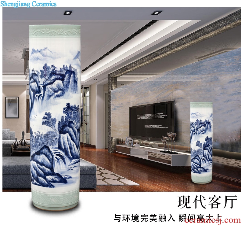 Jingdezhen ceramics hand-painted has a long history of large vase home sitting room hotel large-sized quiver furnishing articles