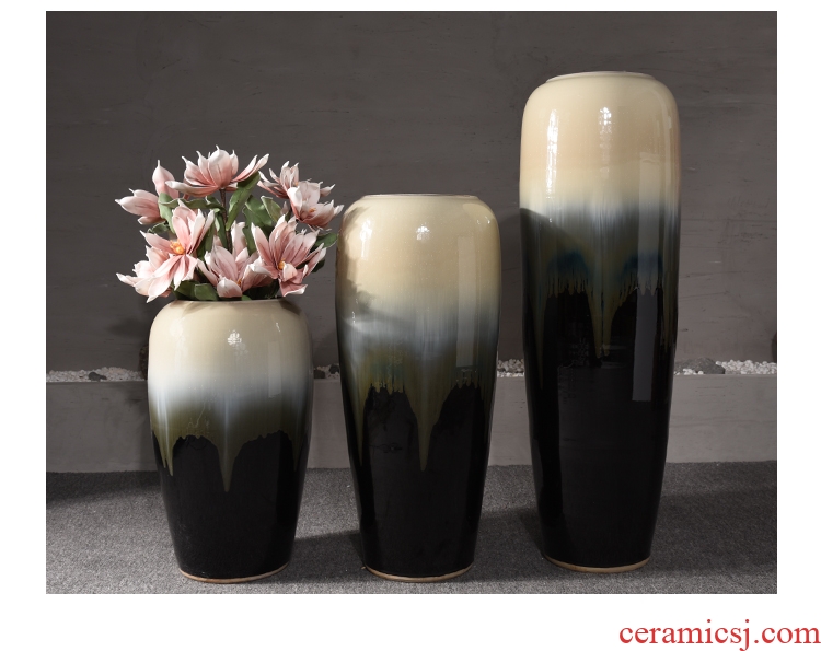 Ceramic sitting room ground european-style villa large vases, furnishing articles porch contracted type simulation flower flower vase