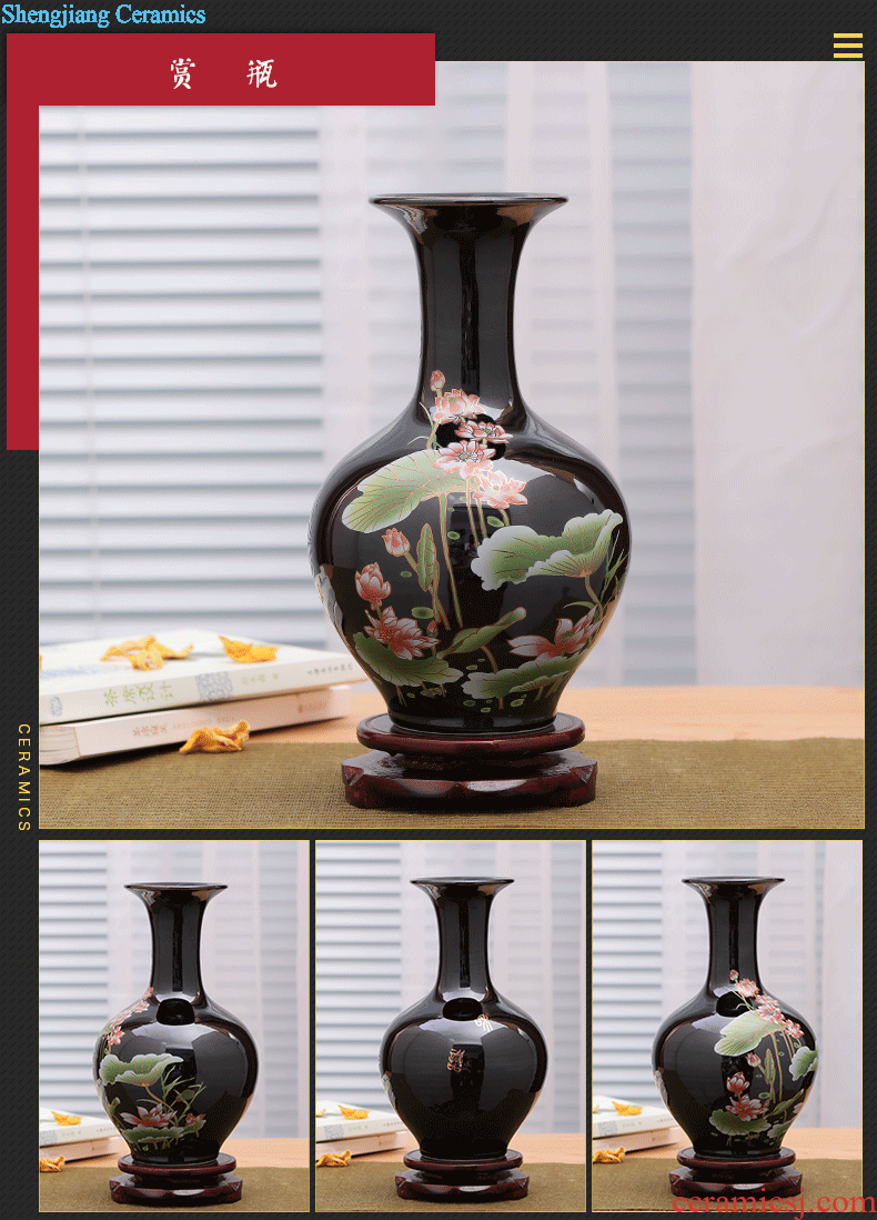 Furnishing articles sharply jingdezhen ceramics glaze vase flower arranging flower implement modern vogue to live in the sitting room porch decoration