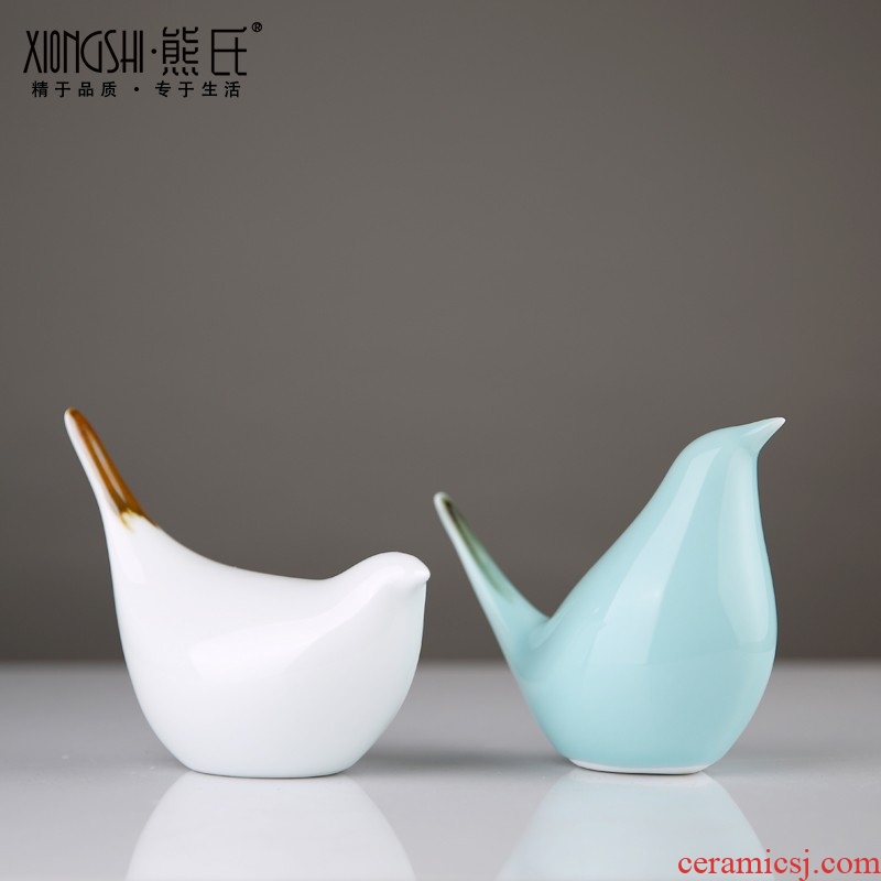 Contracted ceramic furnishing articles furnishing articles auspicious bird creative home sitting room porch decoration birthday is valentine's day gift